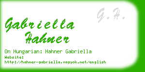 gabriella hahner business card